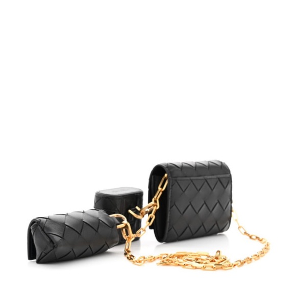 Bottega Veneta Nappa Intrecciato Card Case On Chain - Picture 4 of 5